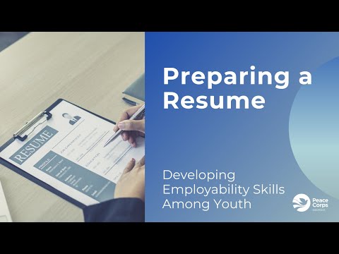 რეზიუმეს მომზადება / Preparing a Resume